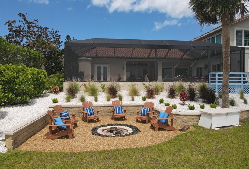 Fire Pit overlooking Lemon Bay/ Intercoastal