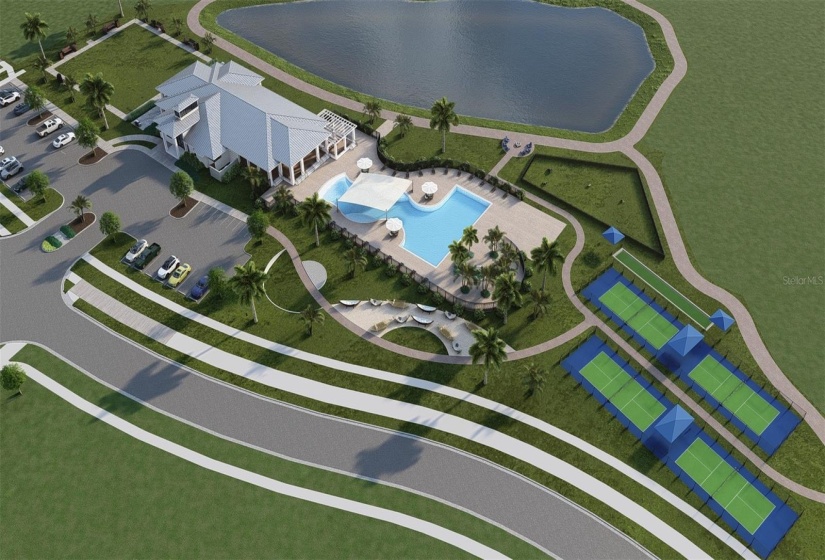 Aerial Rendering of Amenities