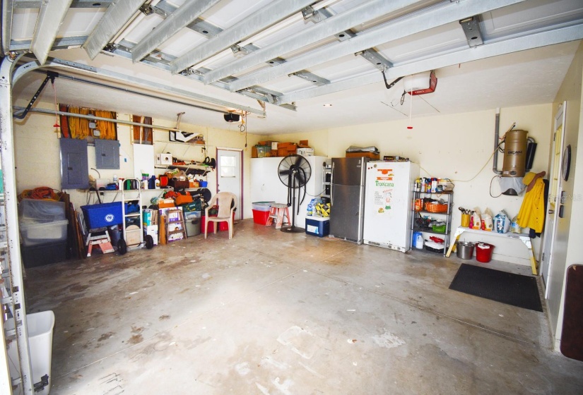 Interior 2-car garage