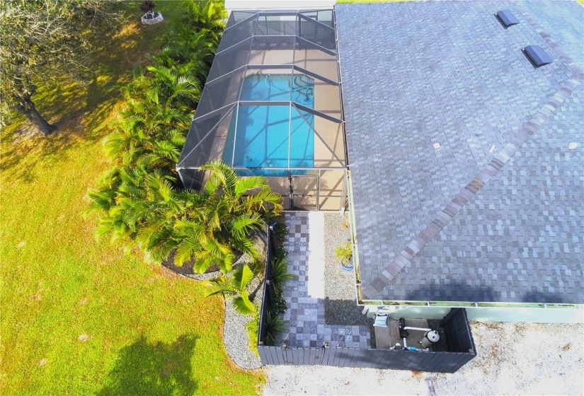 Arial View of Pool and Right Rear