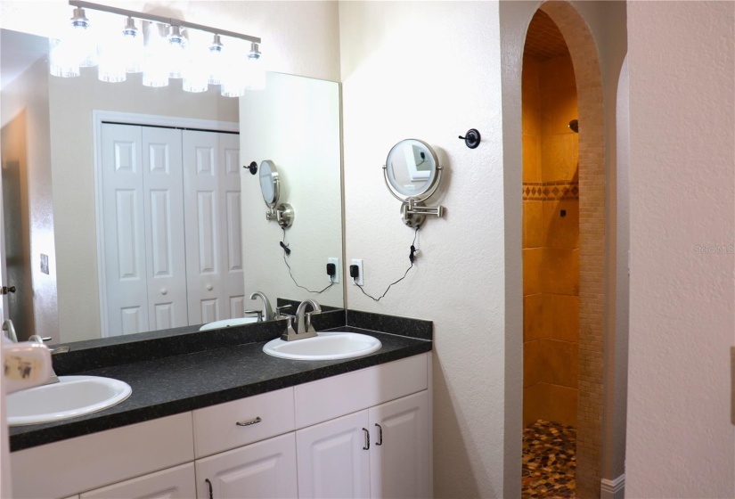 Double Sink Vanity in the Primary Bathroom