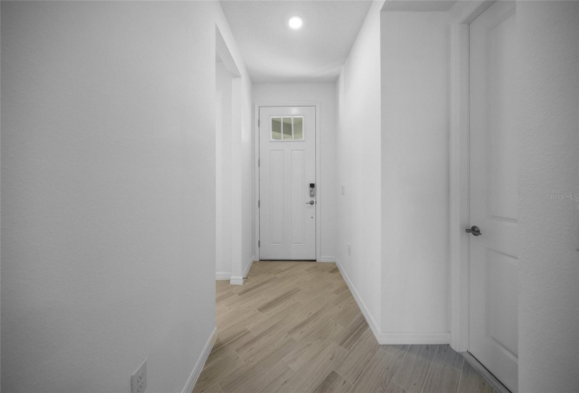 Laundry and downstairs bathroom hallway