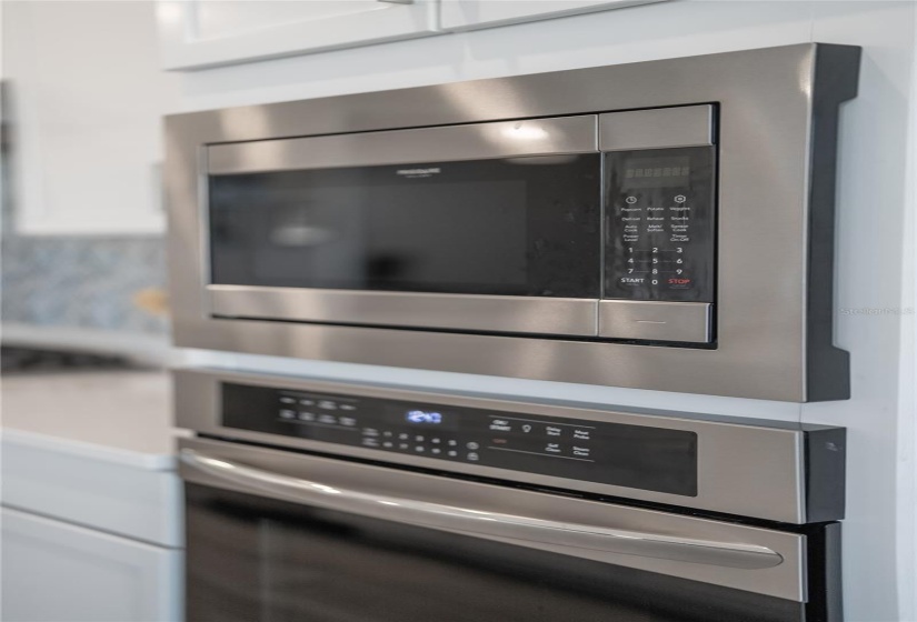 Stainless-Steel Built-In Microwave and Oven