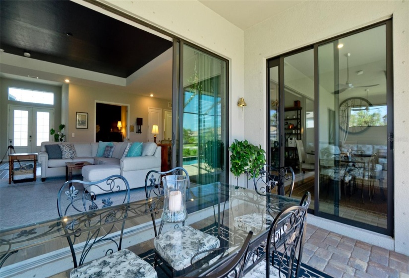 Center opening Sliding Glass Door brings the outdoors inside