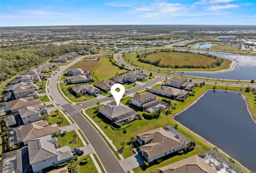 Aerial View of the home