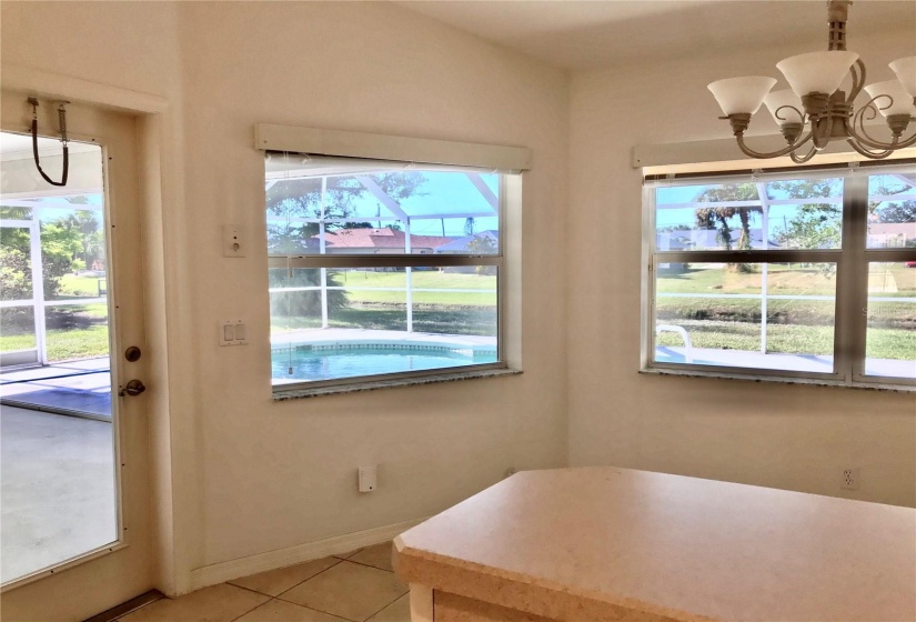 dinette view of back yard /pool