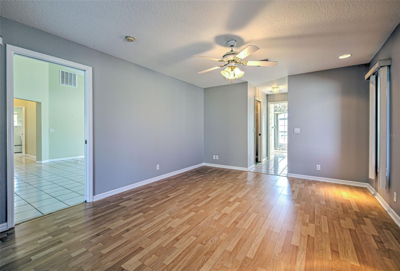 Lovely laminate flooring in bedrooms