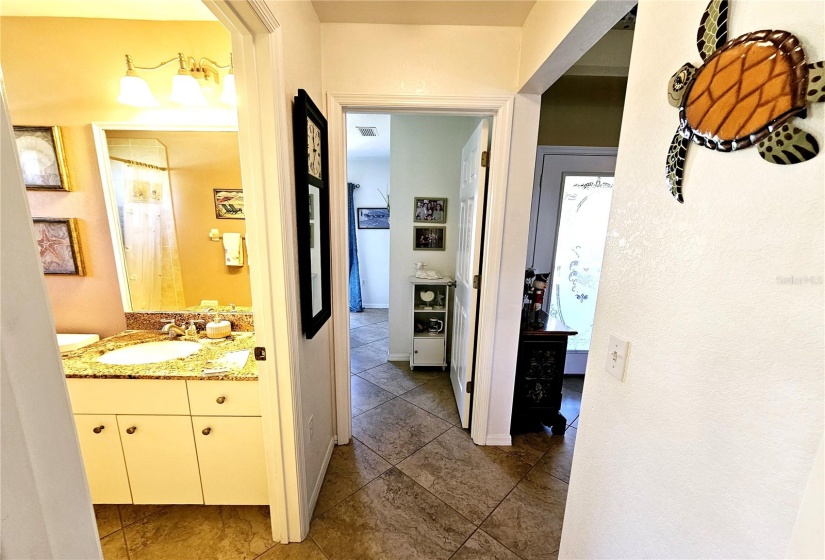 Hallway to guest bath & guest bedroom