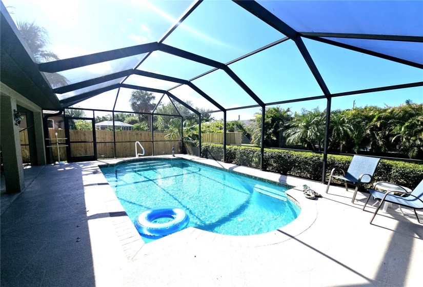 Screened pool area