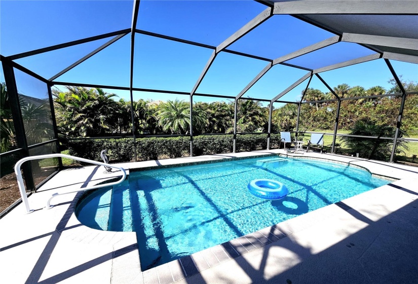 Screened pool area