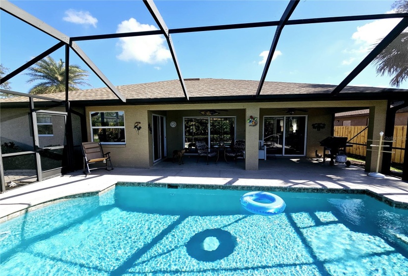 Screened pool area