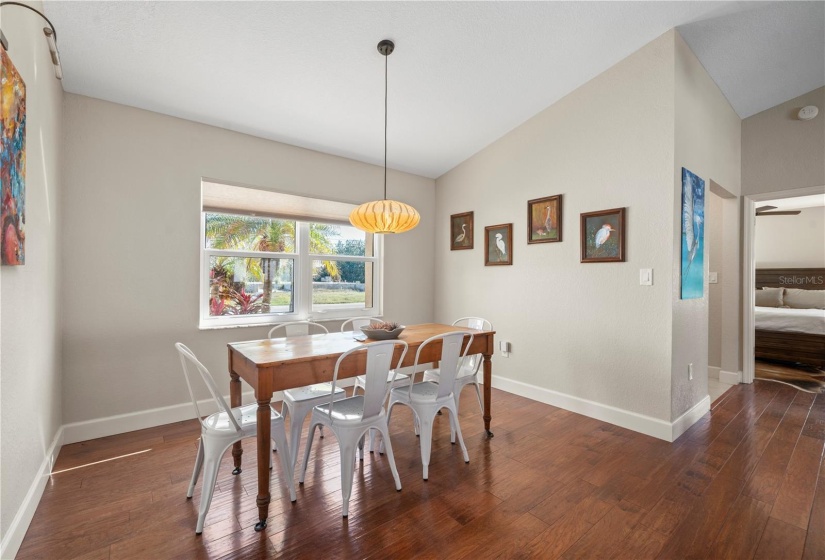 Front Dining room has natural light from window