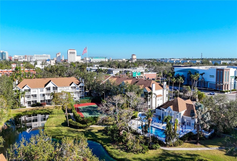 VIEW FACING NORTH NEAR DOWNTOWN.