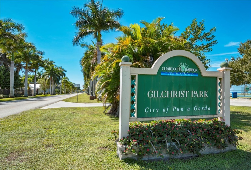 Gilchrist park is less than 5 minutes away