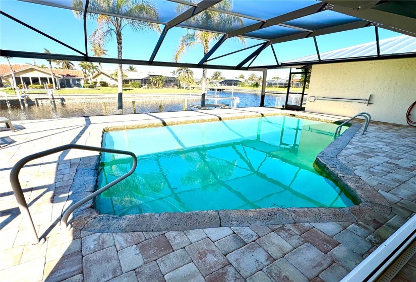 Custom remodeled pool by a Disney designer