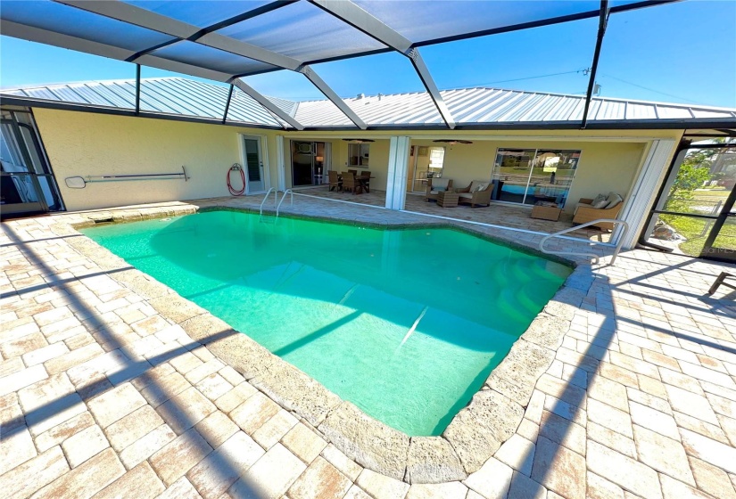 Pool access bathroom