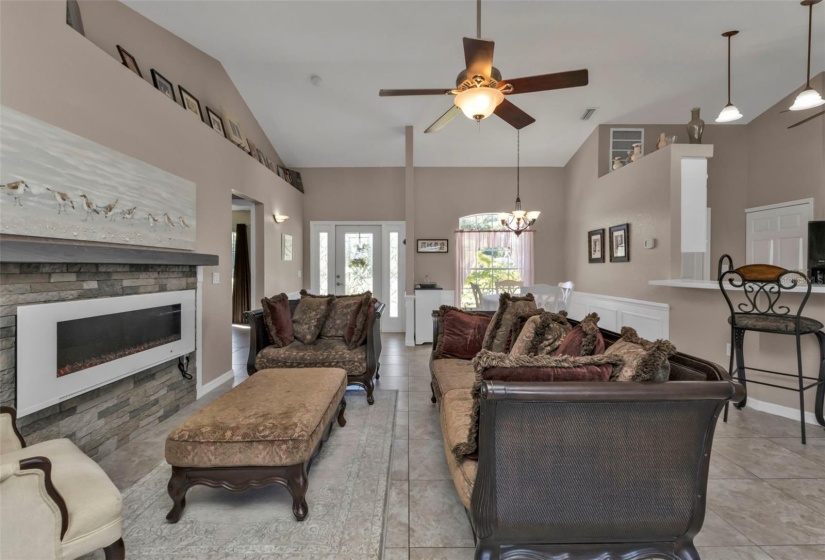 Open Floor plan with Vaulted Ceilings