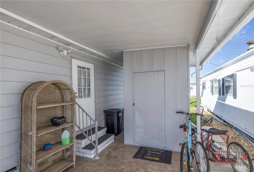 Entrance under Carport