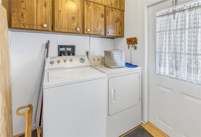 Enter into the laundry room/mudroom space