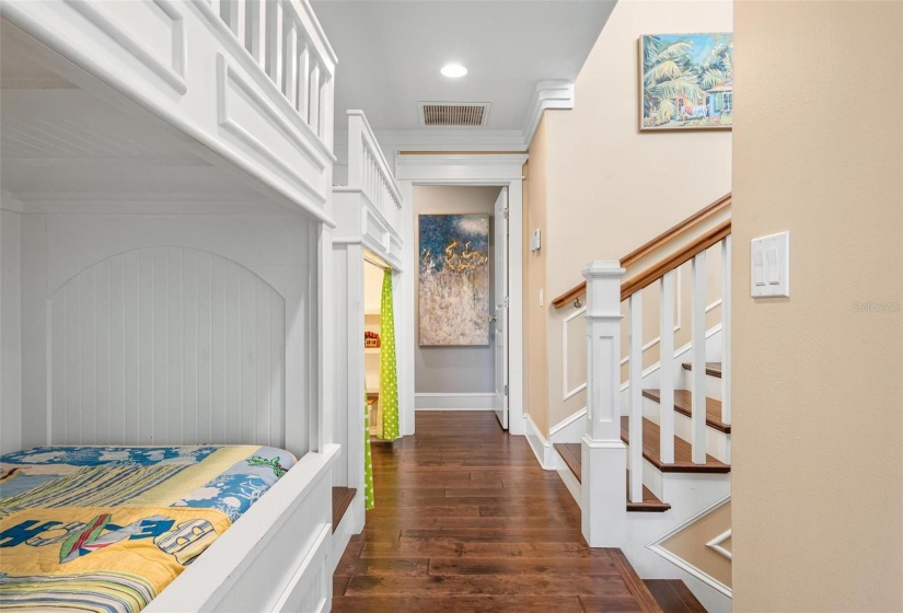 Bunk bed area on second level