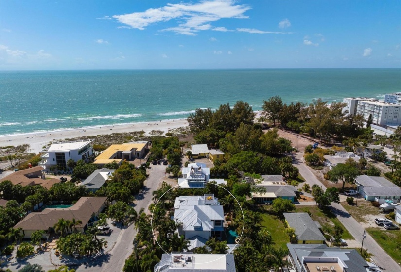 Aerial views west to the gulf of Mexico