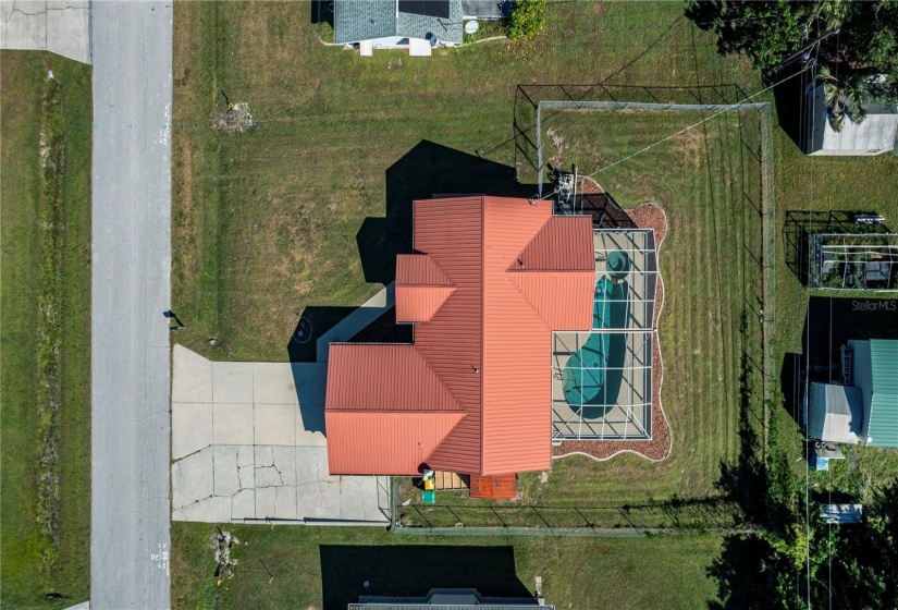 fenced backyard and BEAUTIFUL METAL ROOF