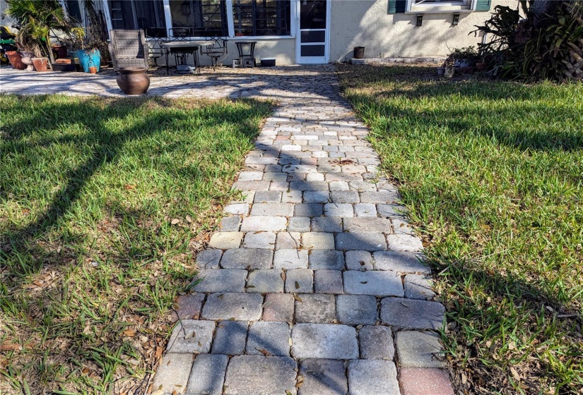 Paver walkway close-up