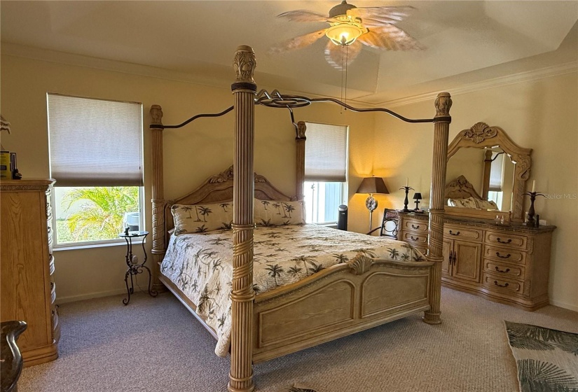 Owner's Suite features crown molding and tray ceiling