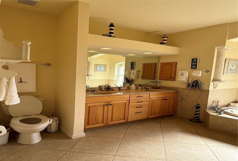 Dual sinks in Owner's Suite bathroom