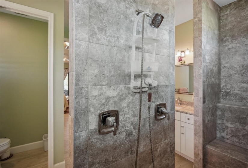 huge walk-in shower