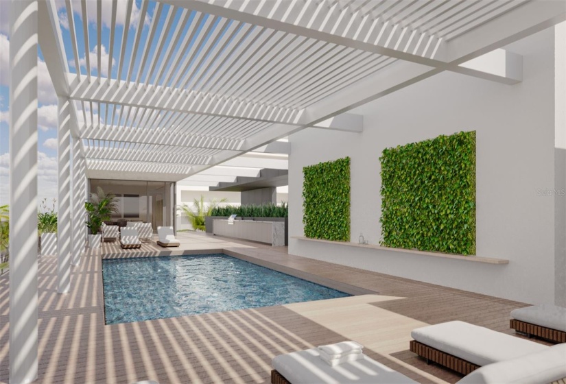 Private Rooftop Pool Terrace and Social Lounge