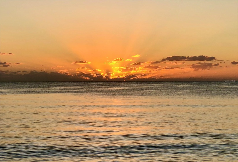 One of the many beautiful sunset you can see from the roof top deck