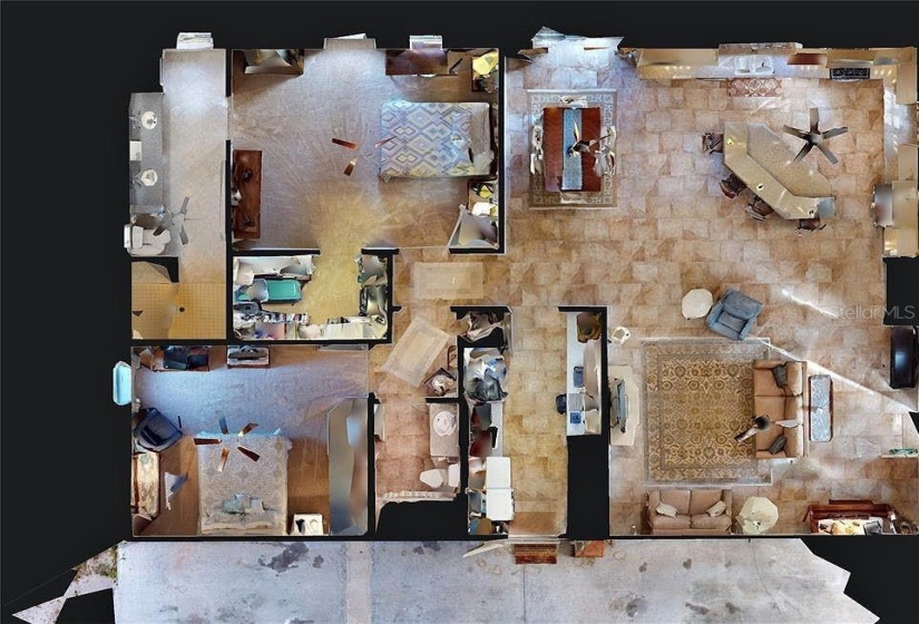 Mattamy Floorplan (aerial view) of Duplex at Tall Palms Ranch