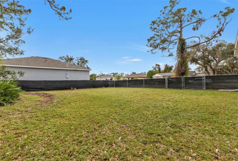 all the privacy you want for the oversized backyard, or simply remove the screening to have just chain link.