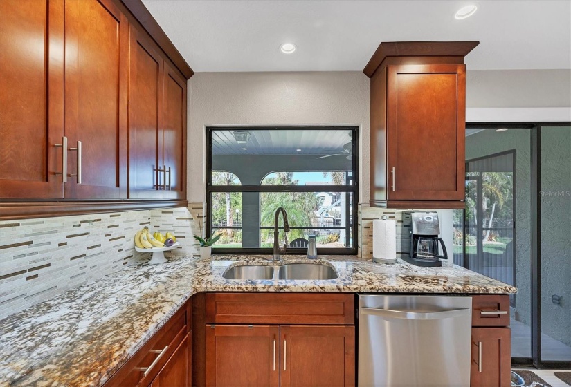 All New Kitchen, Sliding Doors to Lanai.