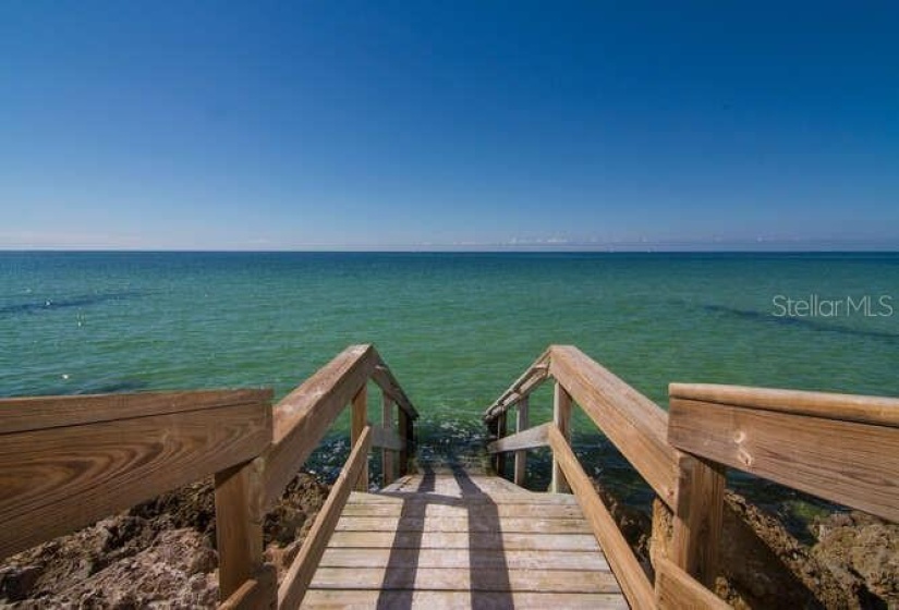 Community stairs to Gulf of Mexico