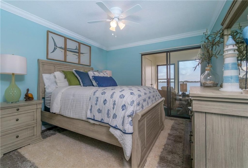 The Master bedroom is a soothing retreat after a fun-filled day at the beach.  The bed has been equipped with a new mattress and all new bedding.