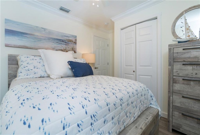 Bedroom two is where guests will appreciate a new mattress and all new bedding.