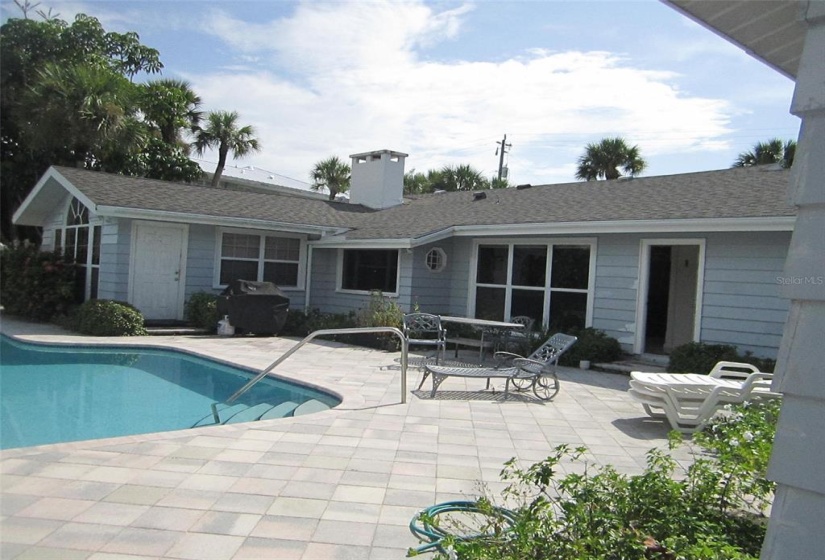 Pool and rear house exterior