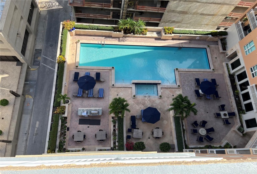 Pool area from Patio