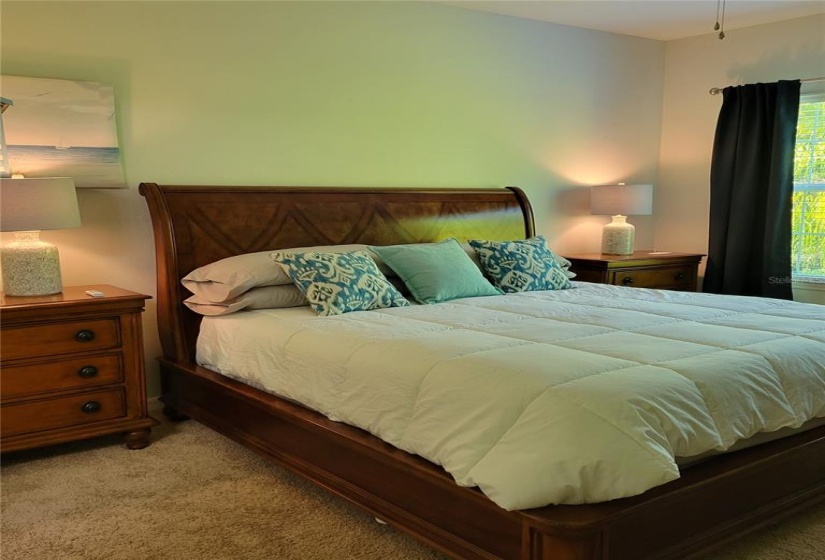 Master bedroom with king bed