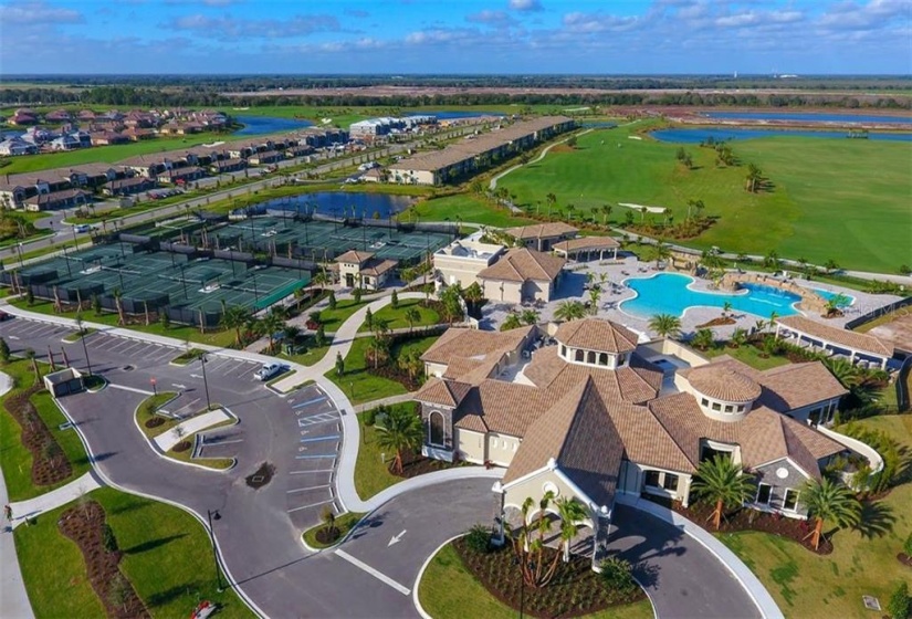 AERIAL VIEW OF AMENITY CENTER