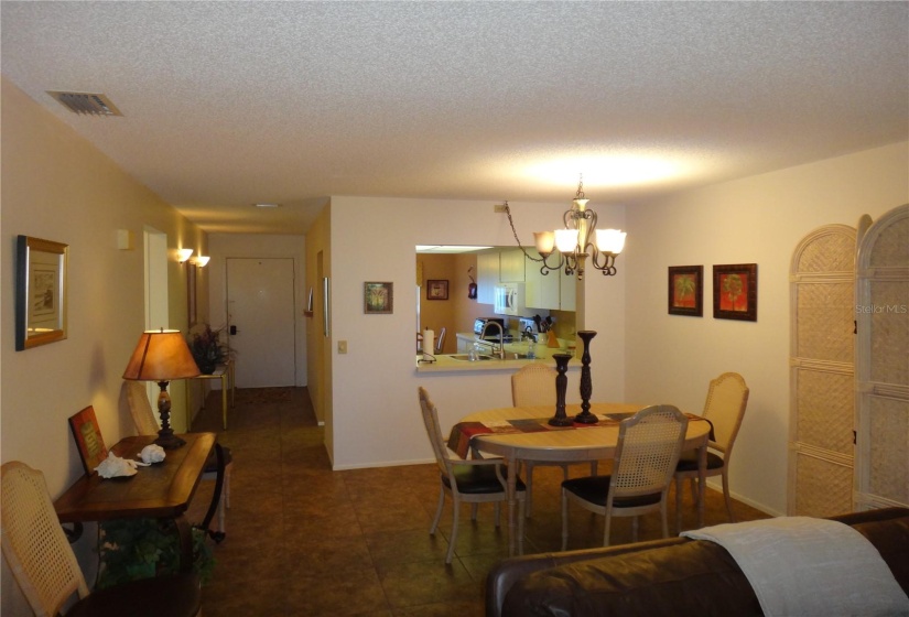 Dining Room with view into the kitchen