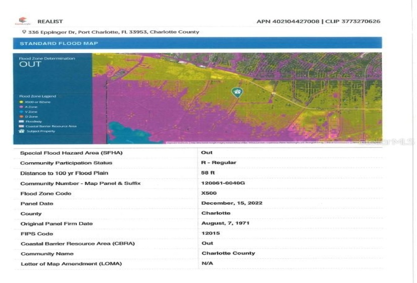 Flood zone map