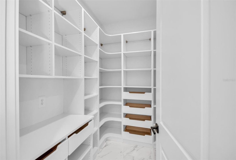 Custom closet in pantry