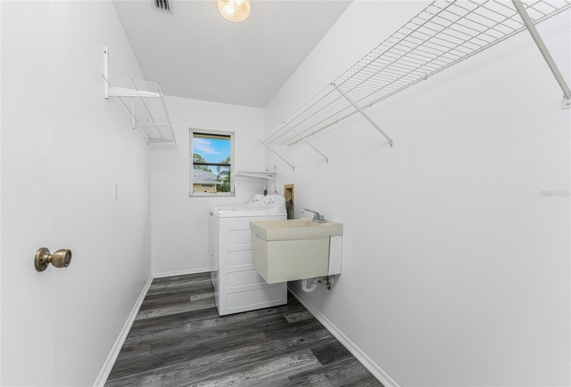 SPACIOUS LAUNDRY ROOM w/ SINK, NEW WASHER & DRYER