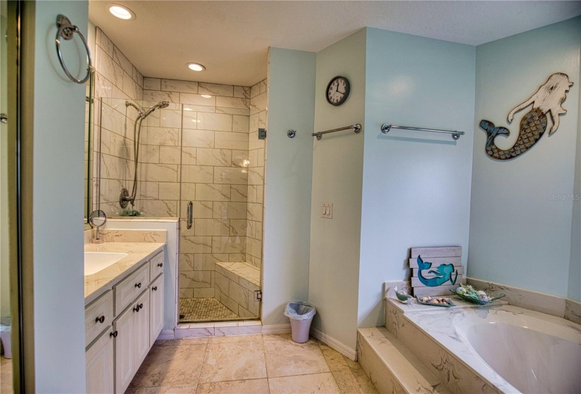 Primary bathroom with separate shower and garden tub