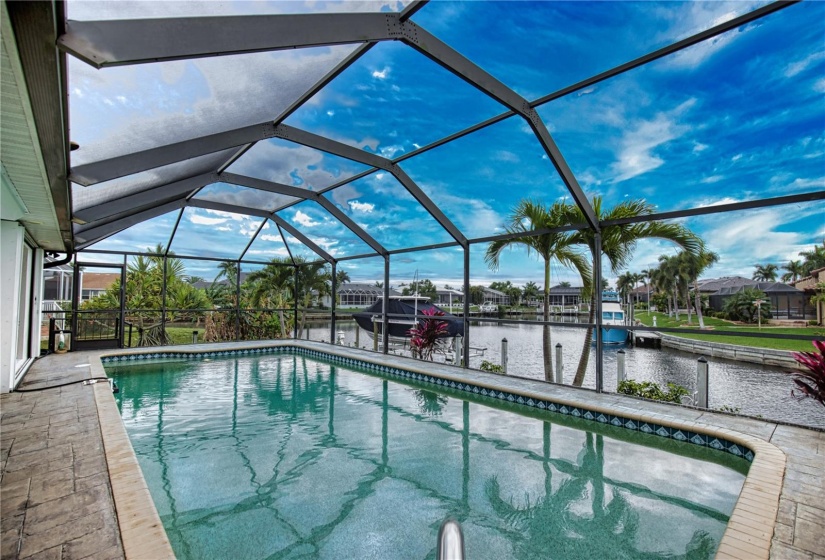 Expansive view over pool