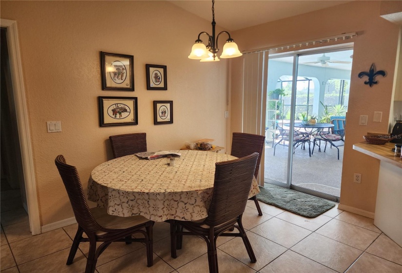 dining area with kitchen